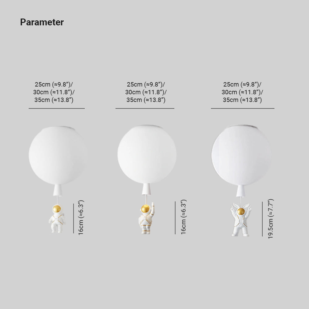 Fateh Modern Moon/Astronauts LED loftslampe