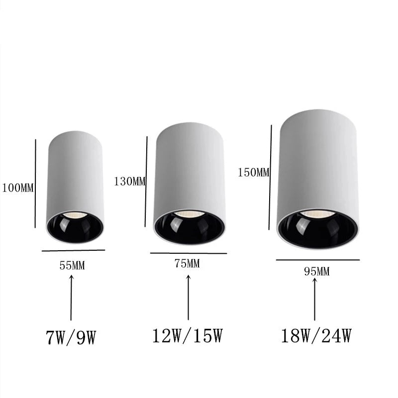 Runde Cob-loftslamper