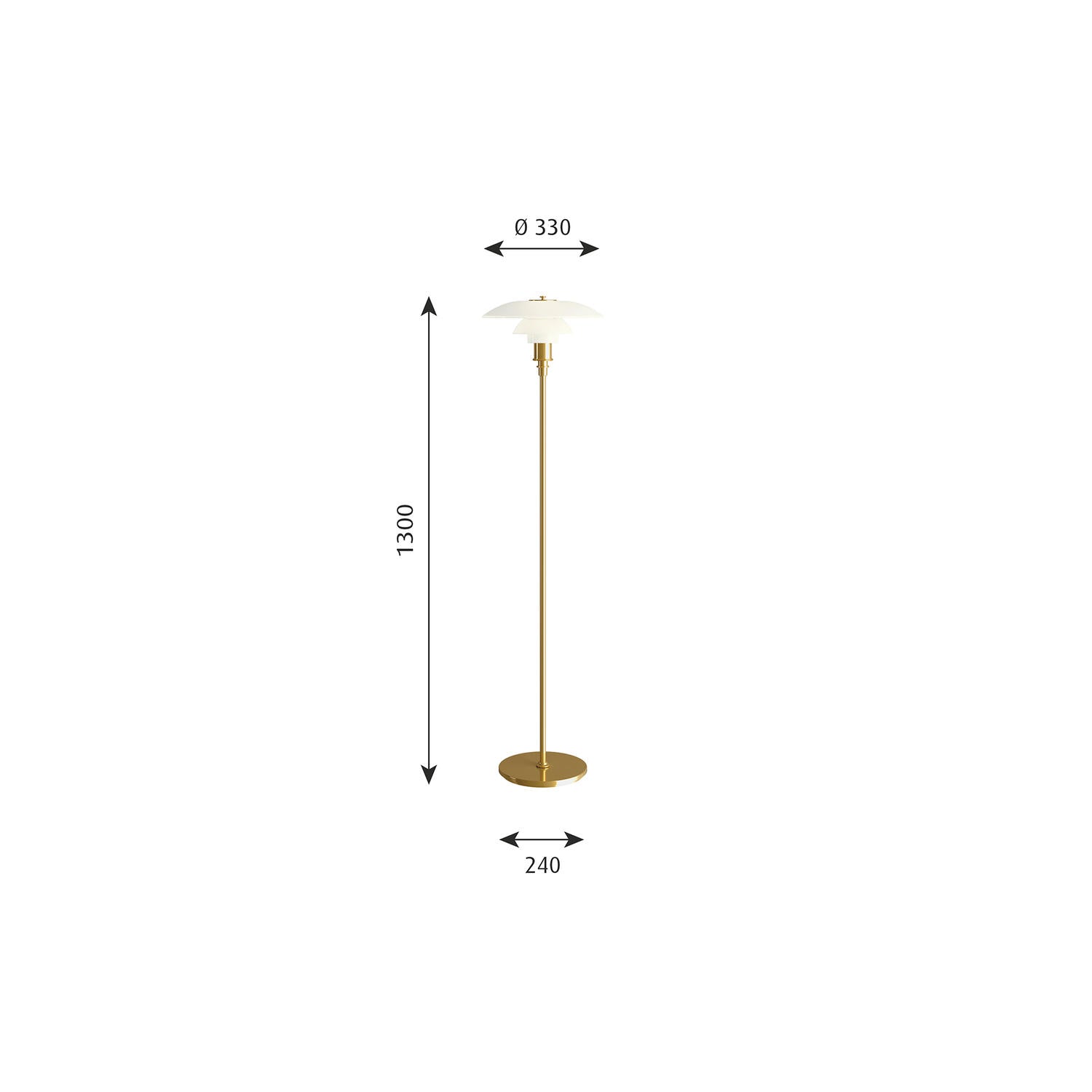 PH 3½-2½ GULVLAMPE