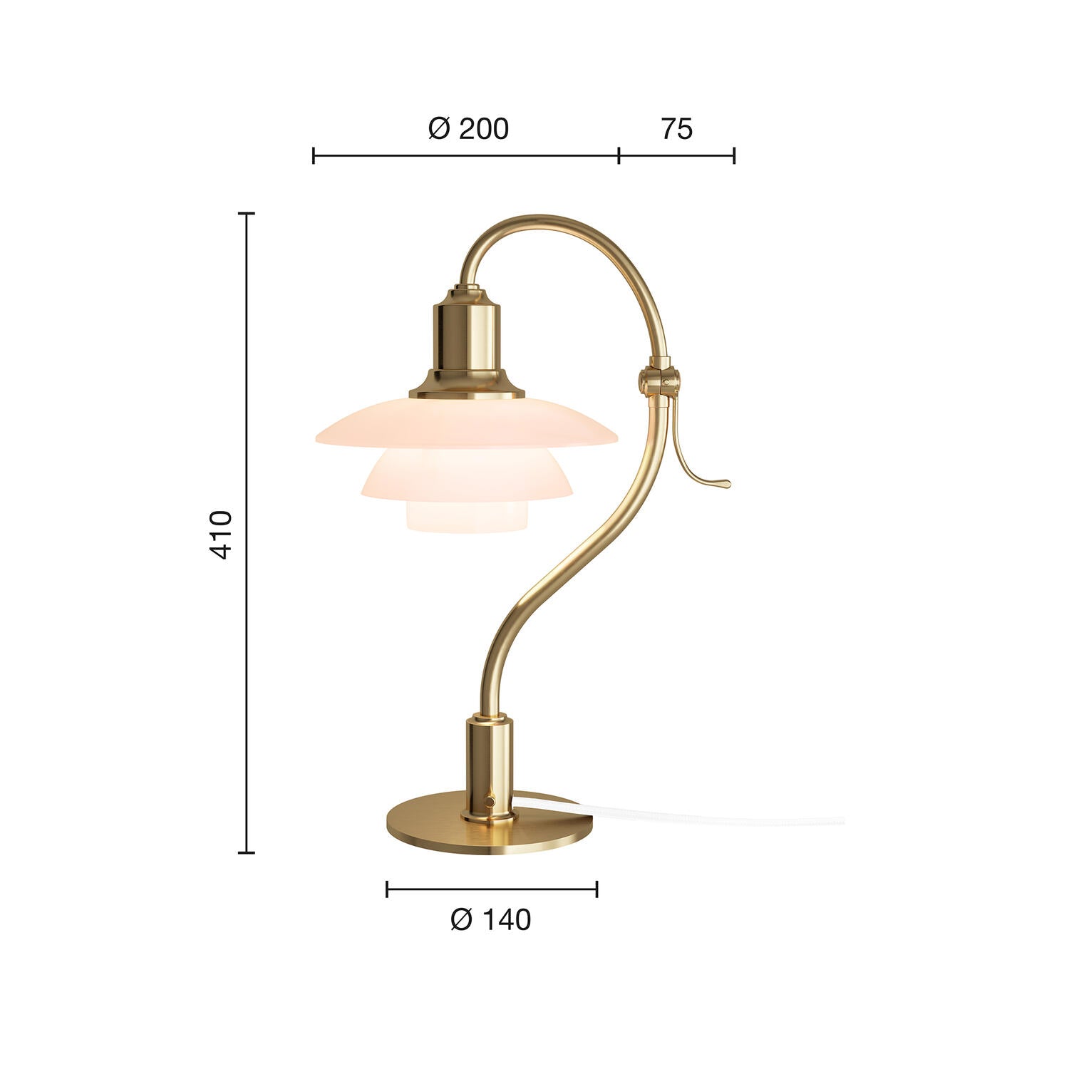PH 2/2 QUESTION MARK PALE ROSE BORDLAMPEN