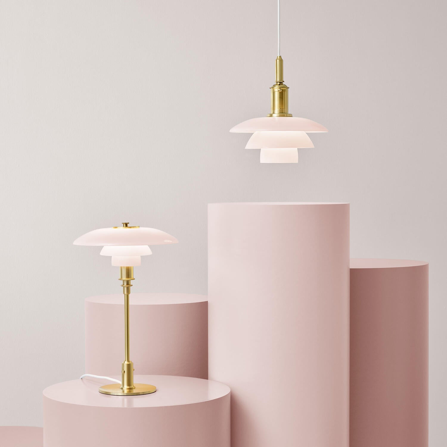 PH 3/2 PALE ROSE BORDLAMPE