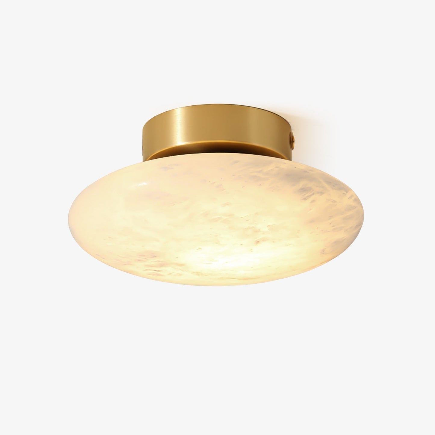 Oval loftslampe i alabast