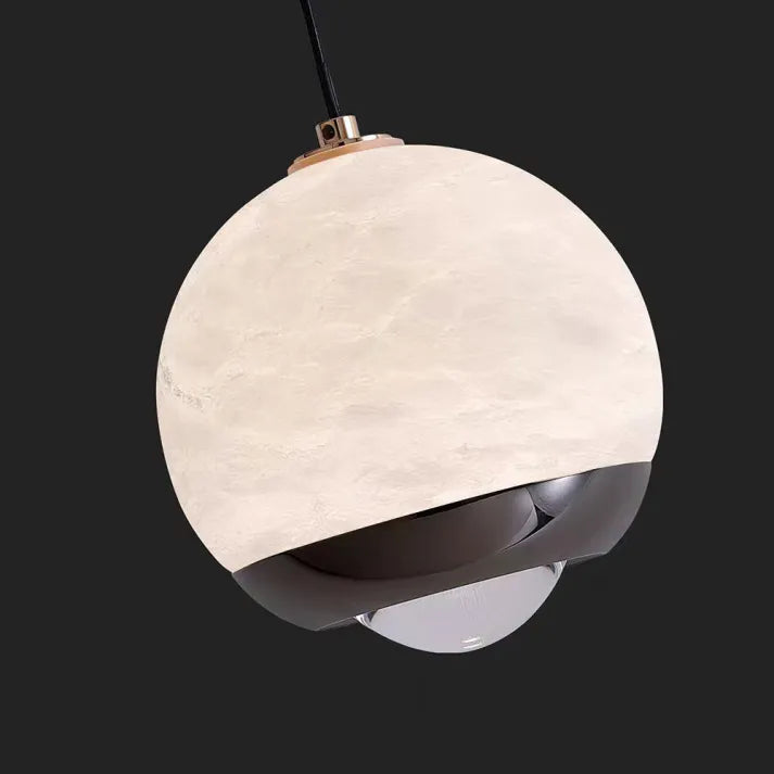 Nordisk Marmor Alabast Globe Pendel Lampe