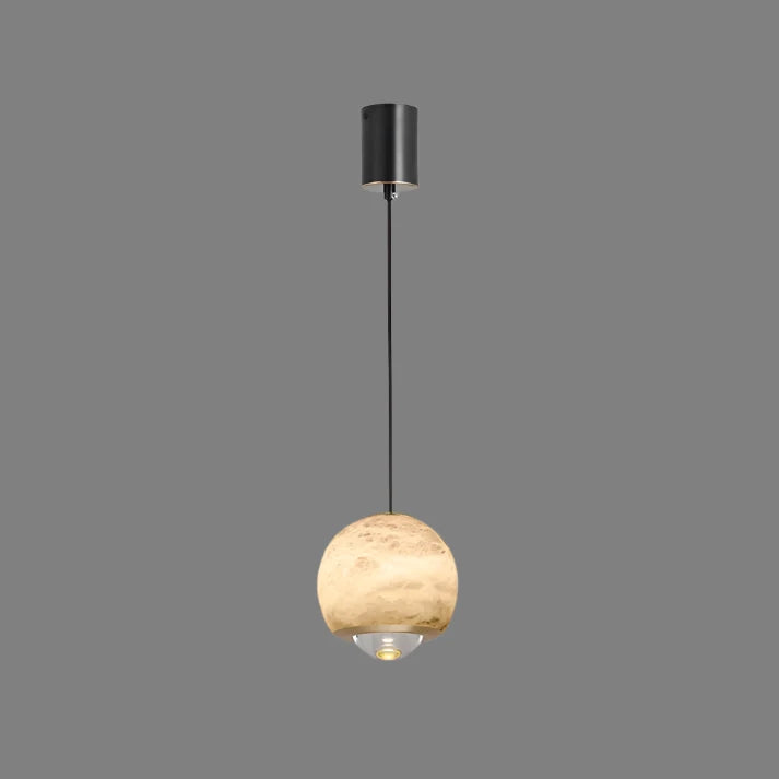 Nordisk Marmor Alabast Globe Pendel Lampe