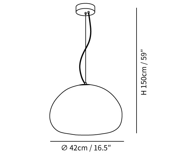 Dampet bolle Husets lys Pendellampe