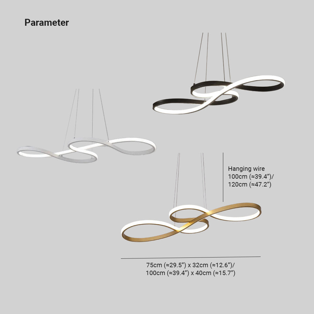 LED-pendel med design af musikalske noter